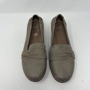 Dansko women's Karen loafers 42 leather grey bow taupe